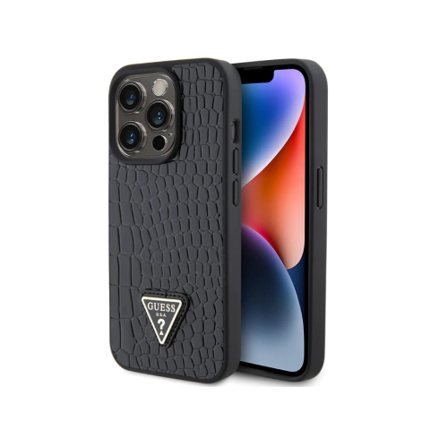 FUNDA GUESS HC PU CROCO TRIANGLE LOGO - comprar online