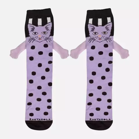 Meia Gato Roxo