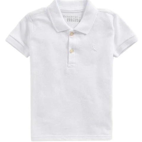 Polo Mini Piquet Básica Branca - RESERVA
