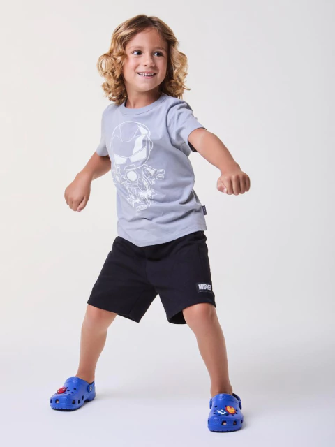 Conjunto Marvel Cinza