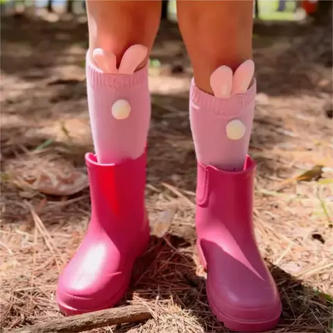 Meia Orelha Rosa Pom Pom - comprar online