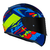 Capacete LS2 Brilhoso Azul e Amarelo Rapid FF353 Tangiline Viseira Cristal - comprar online