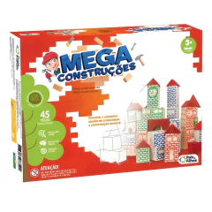 MEGA CONSTRUCOES 45PCS - MADEIRA - PAIS E FILHOS - 001848 - comprar online