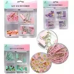 KIT ESCRITORIO COM CLIPS MAIS BINDERS E TACHINHA PERCEVEJO INTER PAPAER COM 67 PECAS - INTERPONTE (AC) - 000773 na internet