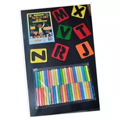 TELA DE PINTURA RABISCA E APAGA LETRAS - BATE BUMBO - 000132 na internet