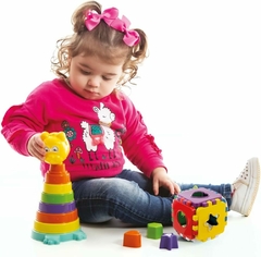 URSO MAIS CUBO EDUCATIVO CORES SORTIDAS - KENDY BRINQUEDOS (ARE) - 001862 na internet