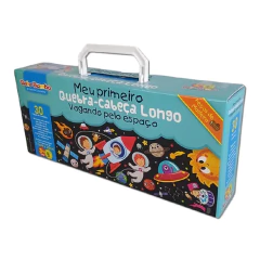 MEU PRIMEIRO QUEBRA-CABECA LONGO VAGANDO PELO ESPACO 30 PECAS DE MADEIRA - BATE BUMBO - 001644