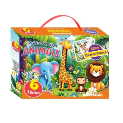 MALETA DIVERTIDA ANIMAIS COM 6 LIVROS 8 PAGINAS 18,5X13,5CM MAIS QUEBRA-CABECA 9 PECAS - MAGIC KIDS (AC) - 001626 - comprar online