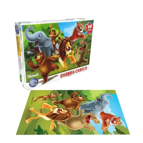 QUEBRA-CABECA FRIENDS 60 PECAS - PREMIUM - PAIS E FILHOS - 007311
