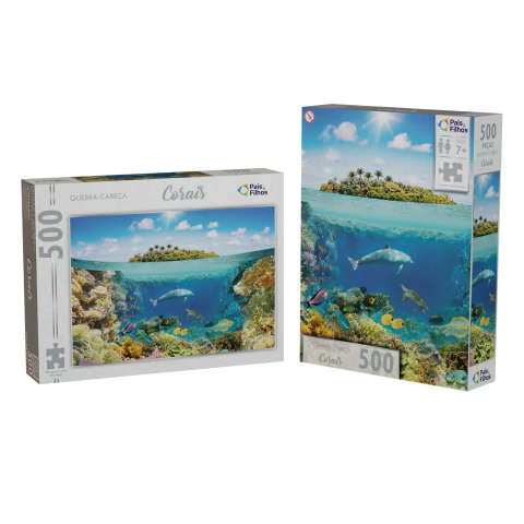 QUEBRA-CABECA CORAIS - 500 PECAS - PAIS E FILHOS - 259226 - comprar online