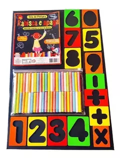 TELA DE PINTURA RABISCA E APAGA NUMEROS E OPERACOES - BATE BUMBO - 000131 na internet