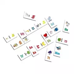 ALFABETO EM MADEIRA 51 PCS - 2 em 1 - MEMORIA E DOMINO - PAIS E FILHOS - 003958 na internet