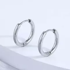 Aros argollas acero blanco - comprar online