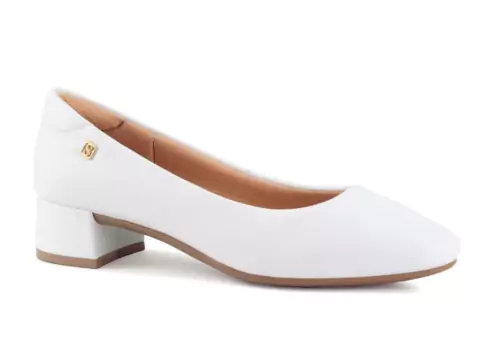 SCARPIN BRANCO SALTO 3 CM