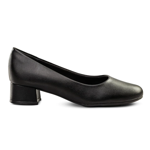 SCARPIN PRETO FOSCO SALTO 3CM PICCADILLY COLÉGIO MILITAR