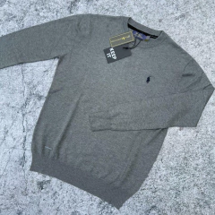 SWEATER CLASICO POLO GRIS en internet