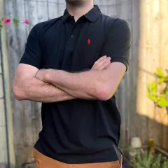 CHOMBA POLO WAFFLE NEGRO en internet