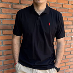 CHOMBA PIQUE POLO NEGRO - tienda online