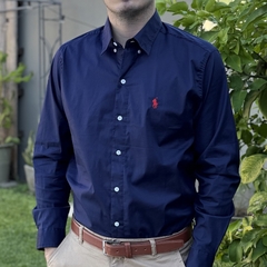 CAMISA POLO CLASICA AZUL OSCURO - comprar online