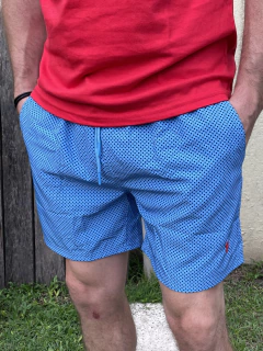 SHORT POLO SPANDEX CELESTE - comprar online