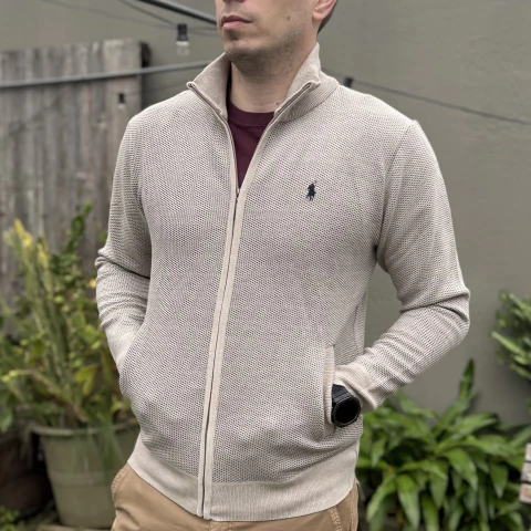 CARDIGAN POLO 4741 BEIGE - comprar online