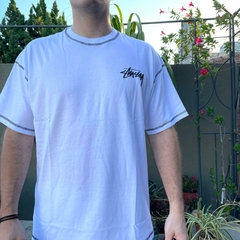 REMERA OVERSIZE STUSSY BLANCO - tienda online
