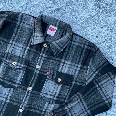 CAMISACO CUADRILLE GRIS Y NEGRO