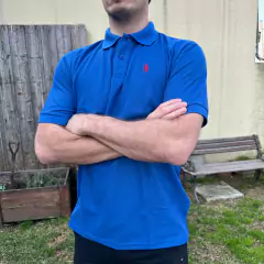 CHOMBA PIQUE POLO AZUL FRANCIA - comprar online