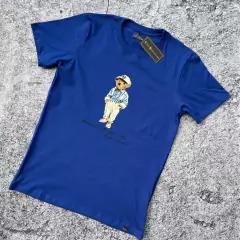 REMERA POLO BEAR EDITION AZUL FRANCIA - comprar online