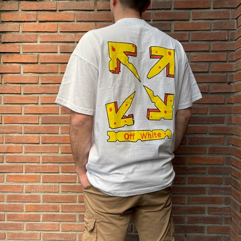 REMERA OVER CHEESE OFF-WHITE BLANCO
