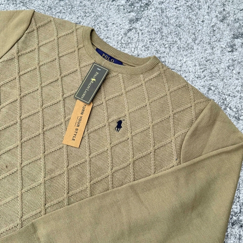 SWEATER POLO ROMBO 4709 MARRON - comprar online