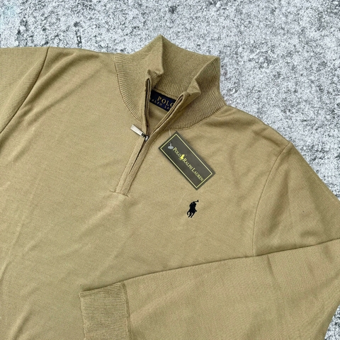 SWEATER CLASICO POLO MEDIO CIERRE MARRON - comprar online