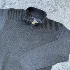 SWEATER POLO TRAMA MEDIO CIERRE 4731 GRIS - comprar online