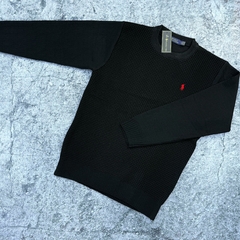 SWEATER POLO WAFFLE 4713 NEGRO - MAVA