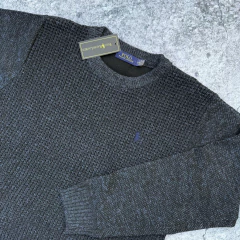 SWEATER POLO WAFFLE 4713 GRIS TOPO - comprar online