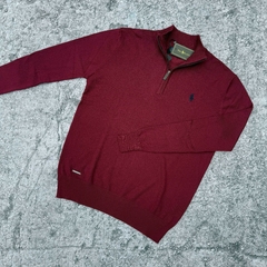 SWEATER CLASICO POLO MEDIO CIERRE BORDO - MAVA