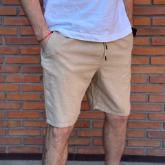 BERMUDA LINO BEIGE - comprar online