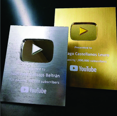 Placa YouTube Personalizada con Nombre de Canal y Seguidores