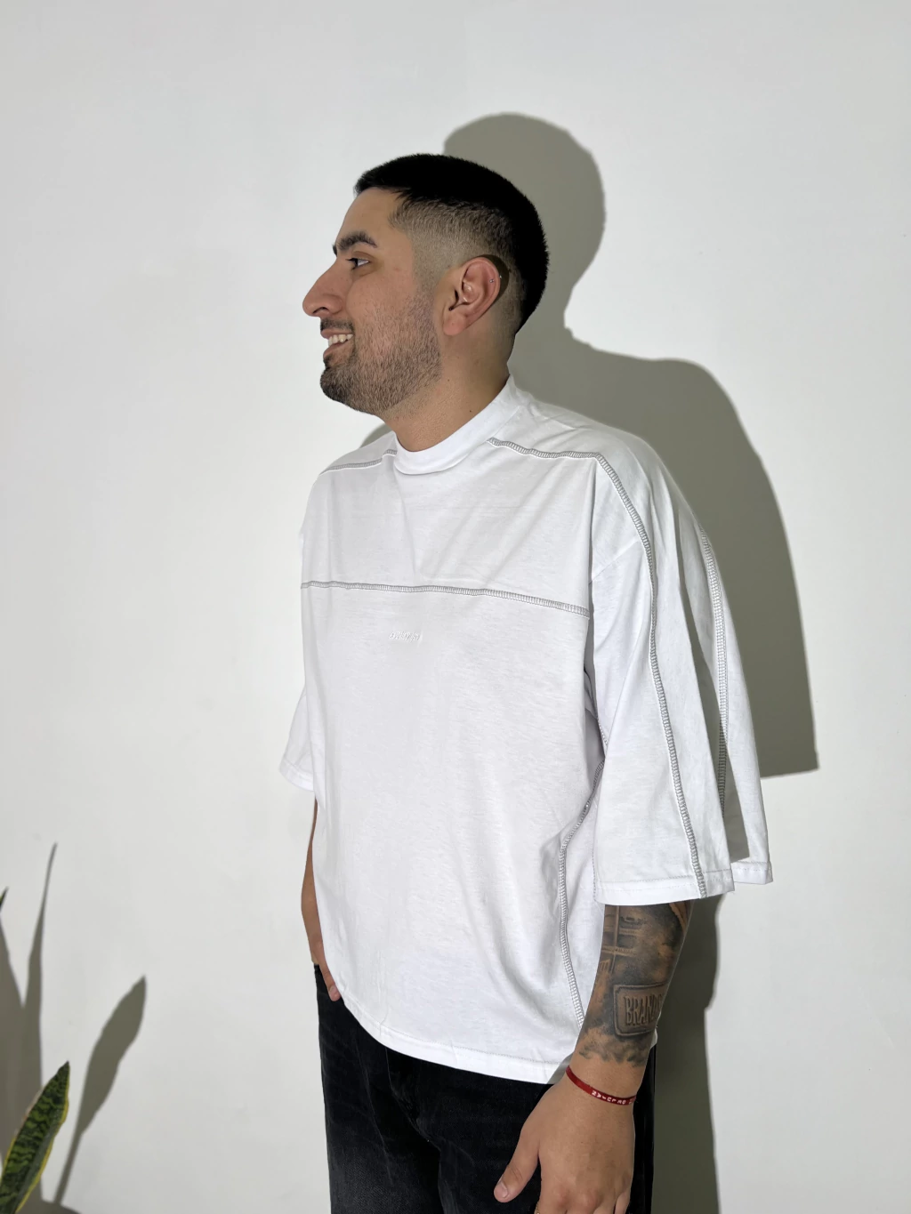 Remera Boxy costuras