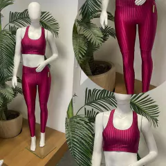 Legging 3D Poliamida PLUS cor Fúcsia | Moda fitness modesta - comprar online