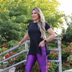 Blusão Longline Preta no Dry Fit Poliamida - Harazzan 