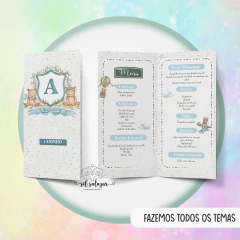 Menu/ Cardapio Personalizado - Qualquer tema (15 unidades) - Sil Salazar Papelaria Personalizada | Envio para todo o Brasil
