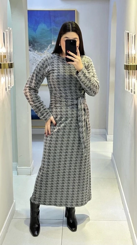 Vestido Longo A. Pied Poule - comprar online