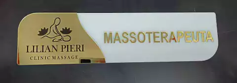 Placa de Identificação para Porta em Acrílico Personalizado com logo