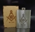 Kit Cantil Porta Whisky/Vodka em Inox + CX MDF Personalizados