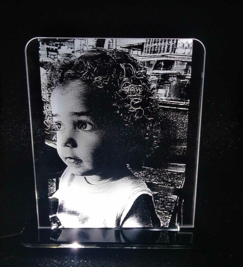 Luminária LED USB Personalizada com Foto