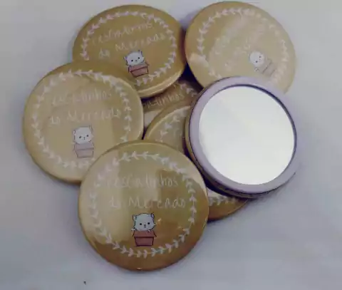 Boton Espelho 5,5 cm Personalizado 50 unidades WS Brindes
