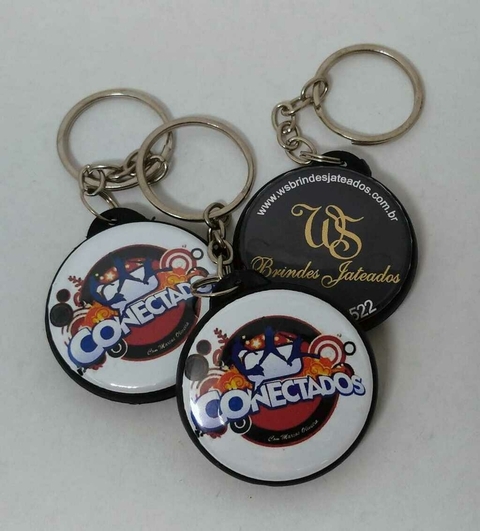 Chaveiro Botton Dupla Face Personalizado 3,5cm - 100 unidades