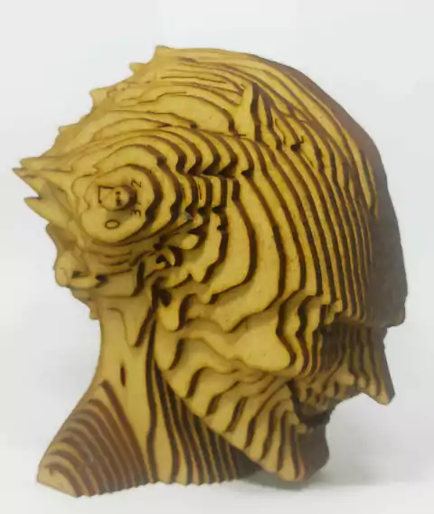 Cabeça Busto 3d mdf Cru varios personagem