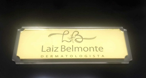 Placa De Identificação Acrílico 15x6cm Personalizada A Laser WS Brindes
